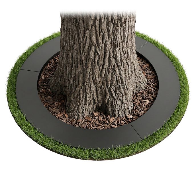 Relaxdays Boomring Antraciet Verzinkt Staal Diameter: 120 cm