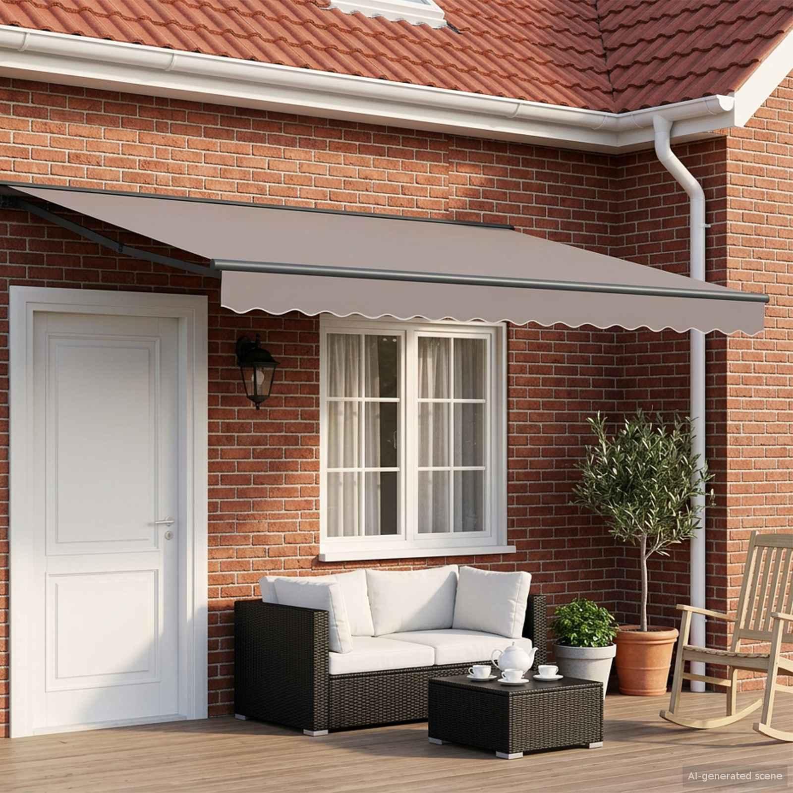 Maison Exclusive - Elektrische Markisenrahmen mit LEDs Anthrazit 5 x 3,5 m