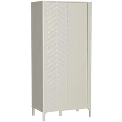DREHTÜRENSCHRANK Lume mit Kleiderstange und Einlegeböden, kaschmir