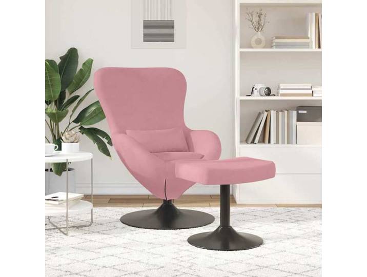 Chaise relaxante Fauteuil TV - 110 kg - Fauteuil-Canapé/Chaise Œuf avec Pouf Rose 63x73x90cm Velours 63x73x90cm &26_4490775