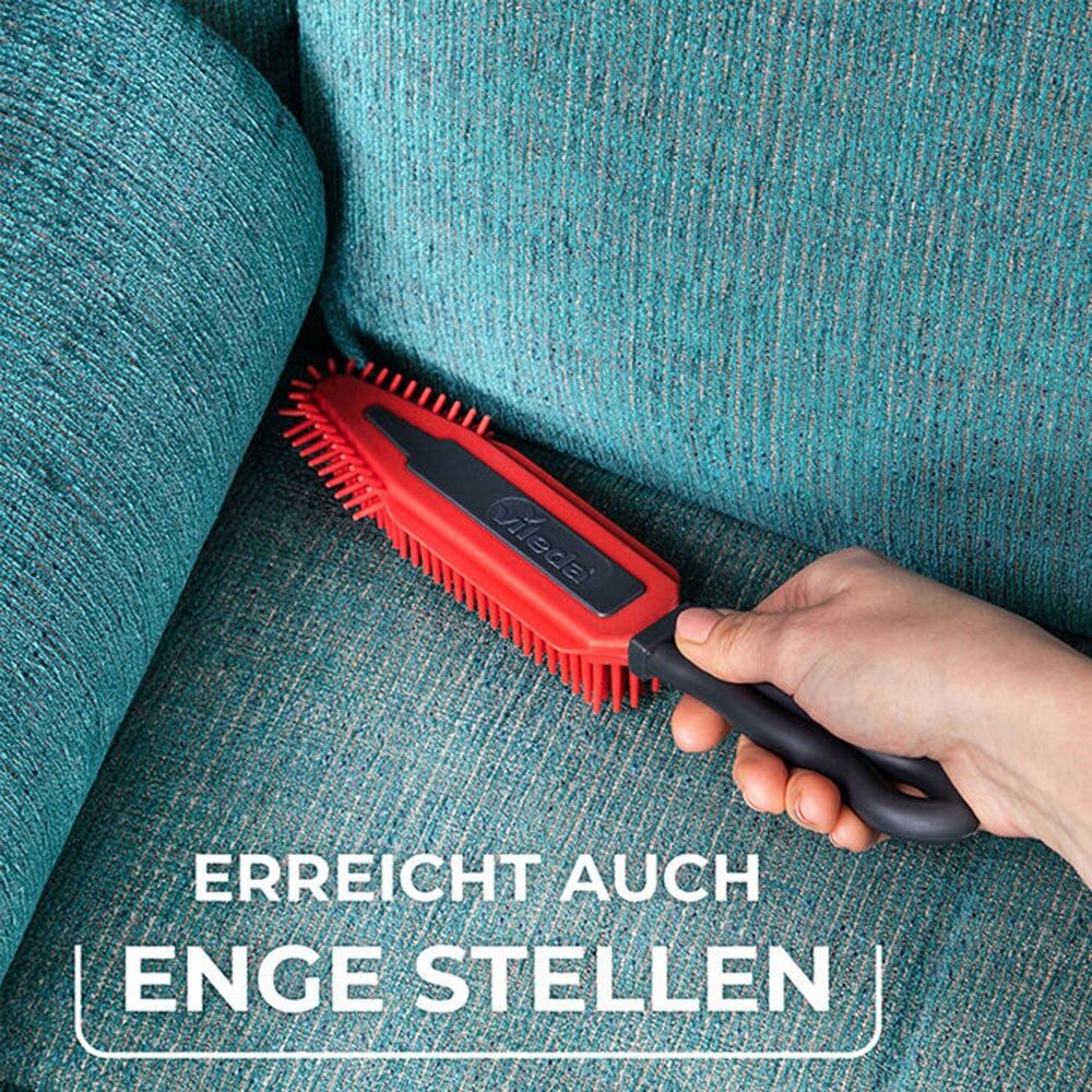 Tierhaarentferner VILEDA "Vileda Pet Pro Komplettset", grau (grau, rot), B:16cm H:49cm L:27cm, Kunststoff, Reinigungsbürsten, Tierhaarentferner, Set mit Besen, elektrostatischer Bürste und Microfaser-Handtuch