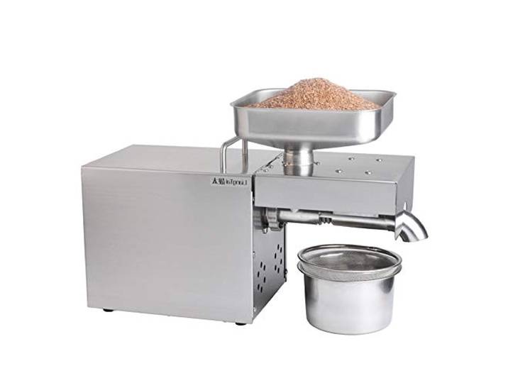 Machine automatique pour presse à huile Extracteur d'huile de qualité commerciale 1500 W Expulseur d'huile pour Lin Cacahuète Graine de chanvre Sésame Tournesol