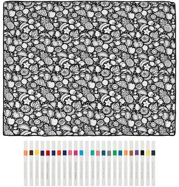 Shop Station DIY Coloring Blanket With Fabric Markers Color Your Own Blanket For Creative Fun & Cozy Comfort a