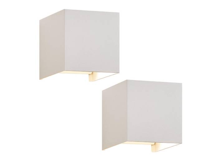 Nettlife Wandleuchte Maria 2er-Set, Weiß, Metall, G9, 10x10x10 cm, Lampen & Leuchten, Innenbeleuchtung, Wandleuchten