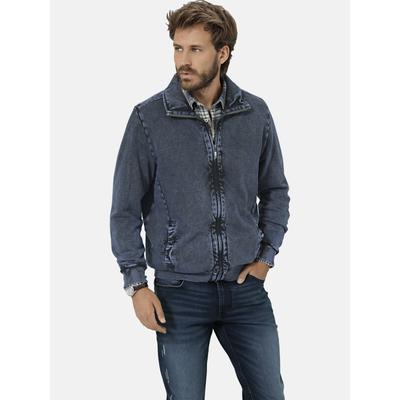 Sweatjacke BABISTA "Sweatjacke VERELLO", Herren, Gr. L, blau, Obermaterial: 100% Baumwolle CO., normal, ohne Ausschnitt, Sweatjacken Sweatjacke