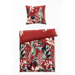 Bettwäsche FLORENTINE Satin (BT 135x200 cm) - rot - BT 135x200 cm