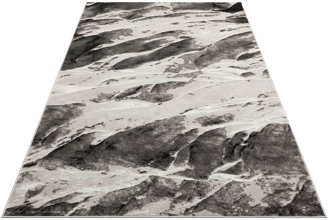 Rio Abstract Area Rug Gray Rectangle 160 x 220cm