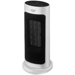 Adler AD 7738 Ceramic LED fan heater with remote control + timer, Heizlüfter, Weiss