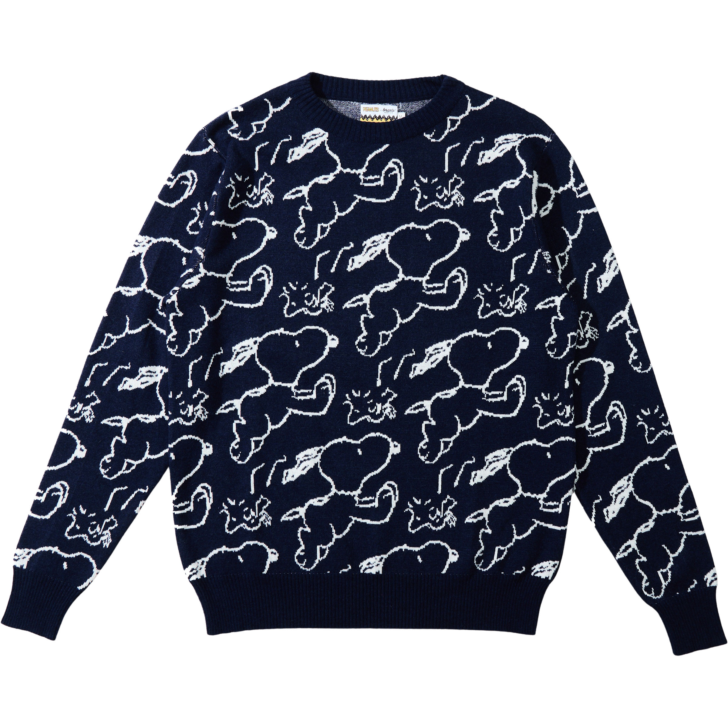 Brava Fabrics Peanuts Jacquard Herren Pullover blau Größe M Lifestyle Widerstandsfähig