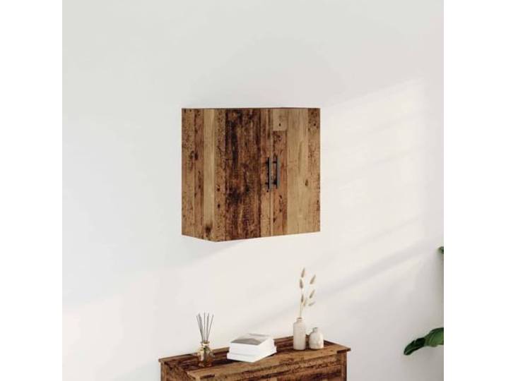 HPUYRFG Wandschrank 60 x 31,5 x 60 cm Holzwerkstoff Altholz Optik mit Tuer Klare Form, viel Stauraum, Tuer mit Scharnier, lange Stangengriffe, vielseitig einsetzbar, pflegeleichte Oberflaeche