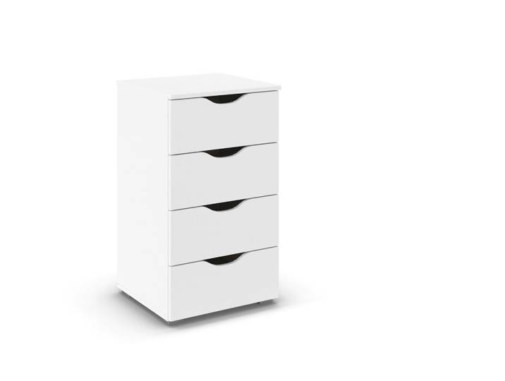 Rauch Möbel Kommode, Weiß, 4 Schublade(n) Schubladen, 40x81x42 cm, Made in Germany, Goldenes M, Blauer Engel, stehend, Beimöbel erhältlich, Wohnzimmer, Kommoden & Sideboards, Kommoden