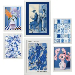 POSTER Set Mit 6 Erfolgreiche Gemälde In Vielseitiger A3 & A4 Weißer Rahmen