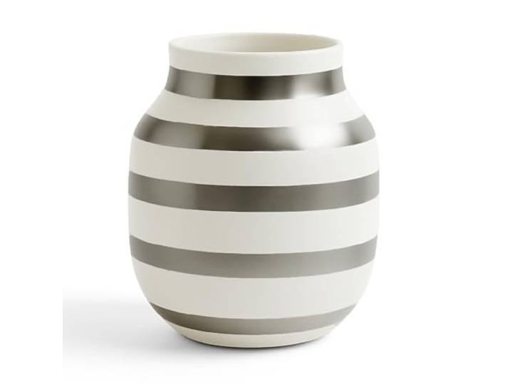 Kähler Vase H20 cm Omaggio Originaldesign avec bandes peintes à la main\, métallique