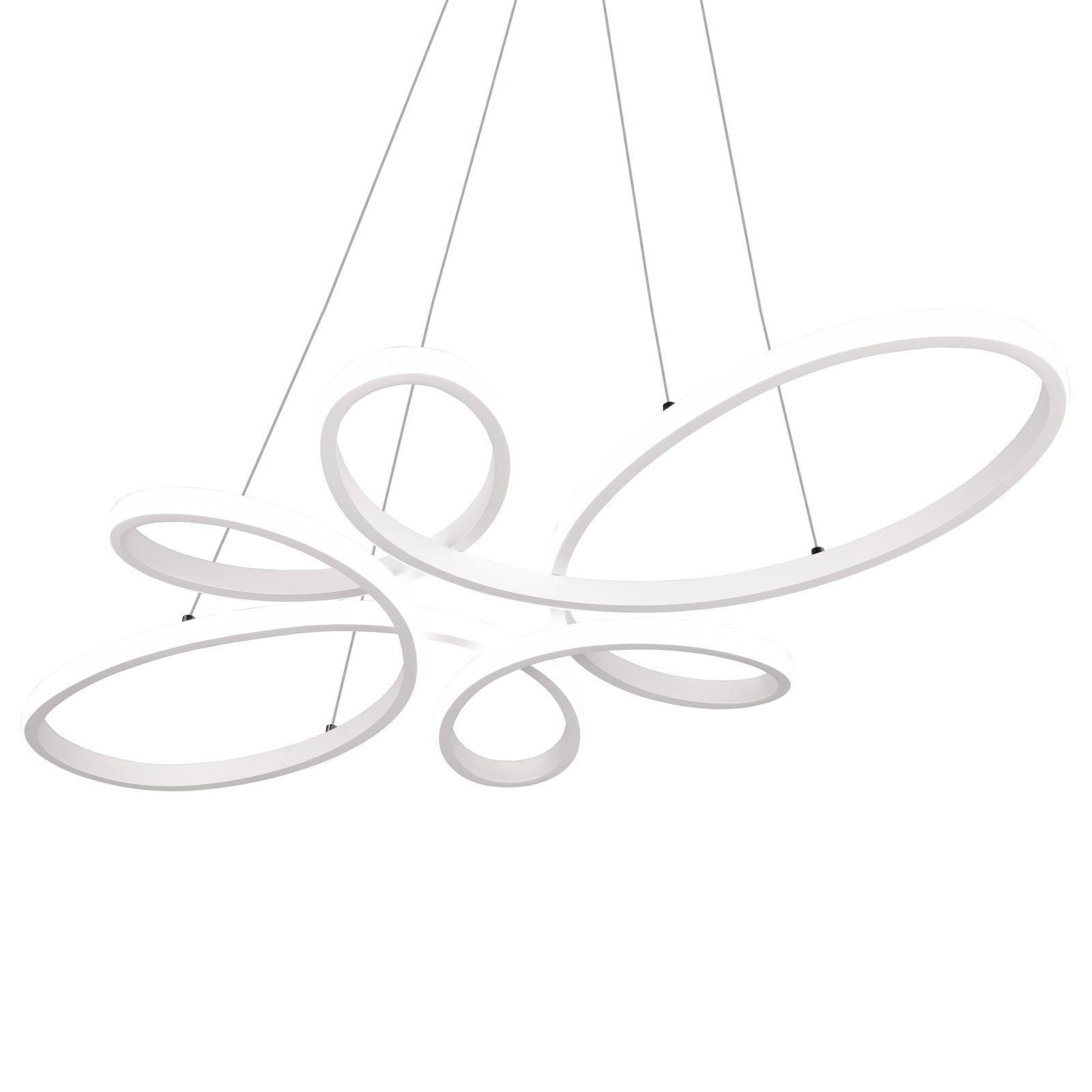 Trio Leuchten Fly design hanglamp wit met LED