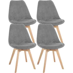 CLP 4er Set Stuhl Linares Cord   Farbe: grau, Material: Cord