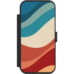 Nivocase Klapphülle für Apple iPhone Air Handyhülle aus Kunst Leder NIVOflip schwarz Farbe Farbverlauf (Apple iPhone Air), Smartphone Hülle, Schwarz
