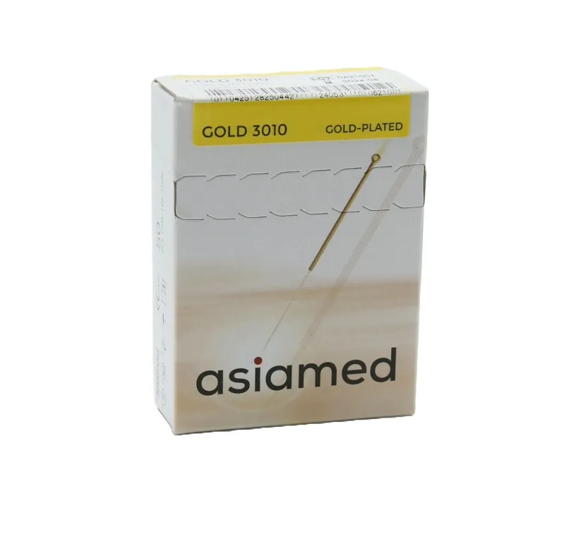 Akupunkturnadeln ASIAMED GOLD, Kupfergriff ohne Führrohr (50 Stück) Nr.21 grün, 0,30 x 10 mm A000591