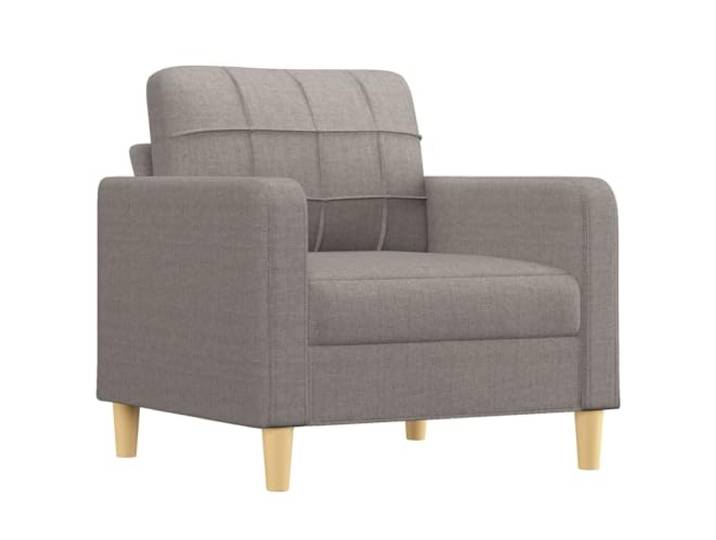 KTHLBRH Sofa-Set, 3-teilig, mit Kissen, Taupe Stoff 100 % Polyester, Gestell Metall, Schaumstoff, 1 Sofa, 1 2-Sitzer-Sofa, 1 3-Sitzer-Sofa