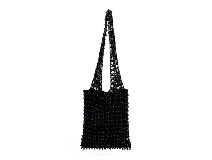 Sac fourre-tout en coton et bois 35x5x100 cm