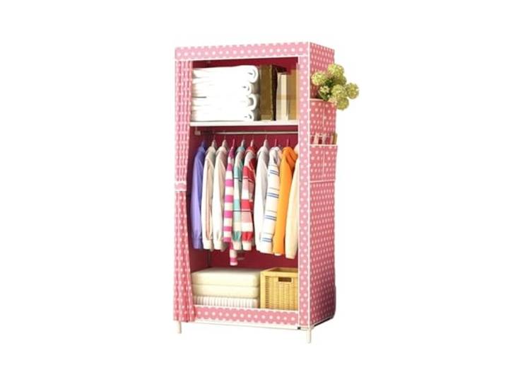 MCLIUJIA Mobiler Kleiderschrank Einfacher Stoff-Kleiderschrank, Abnehmbare, Tragbare Kleiderschrank-Regale, Kleiderständer for Schlafzimmer Schneller und einfacher Aufbau(Pink,70x45x160cm)