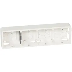Legrand 080284 Mosaic Aufputz-Gehäuse 4X2-modulig horizontal Farbe: Ultraweiß