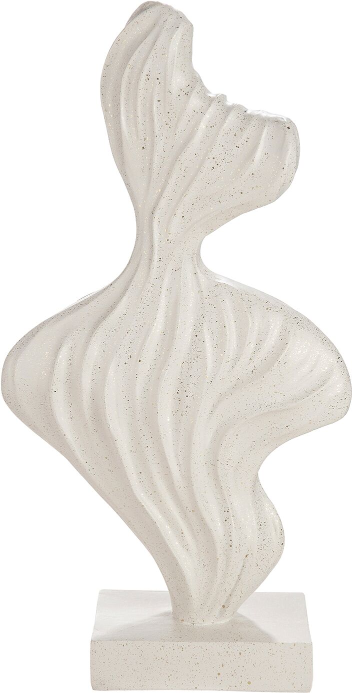 Skulptur CASABLANCA BY GILDE "Skulptur Structo creme", weiss (creme), B:24cm H:45cm T:10,5cm, Kunstharz, Dekofiguren, Skulptur, Strukturskulptur abstrakte Deko modernes Kunstobjekt Designskulptur creme B/H/T: 24cm x 45cm x 10,5cm