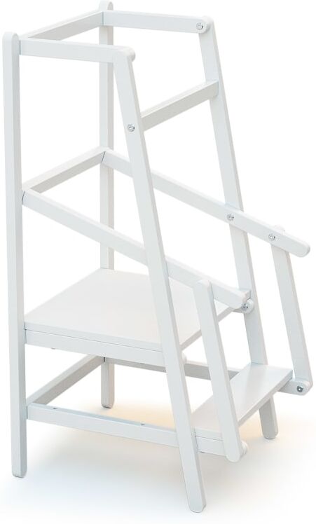 Jurababy Tour d'observation/apprentissage enfant en bois blanc Blanc 44x90x49cm