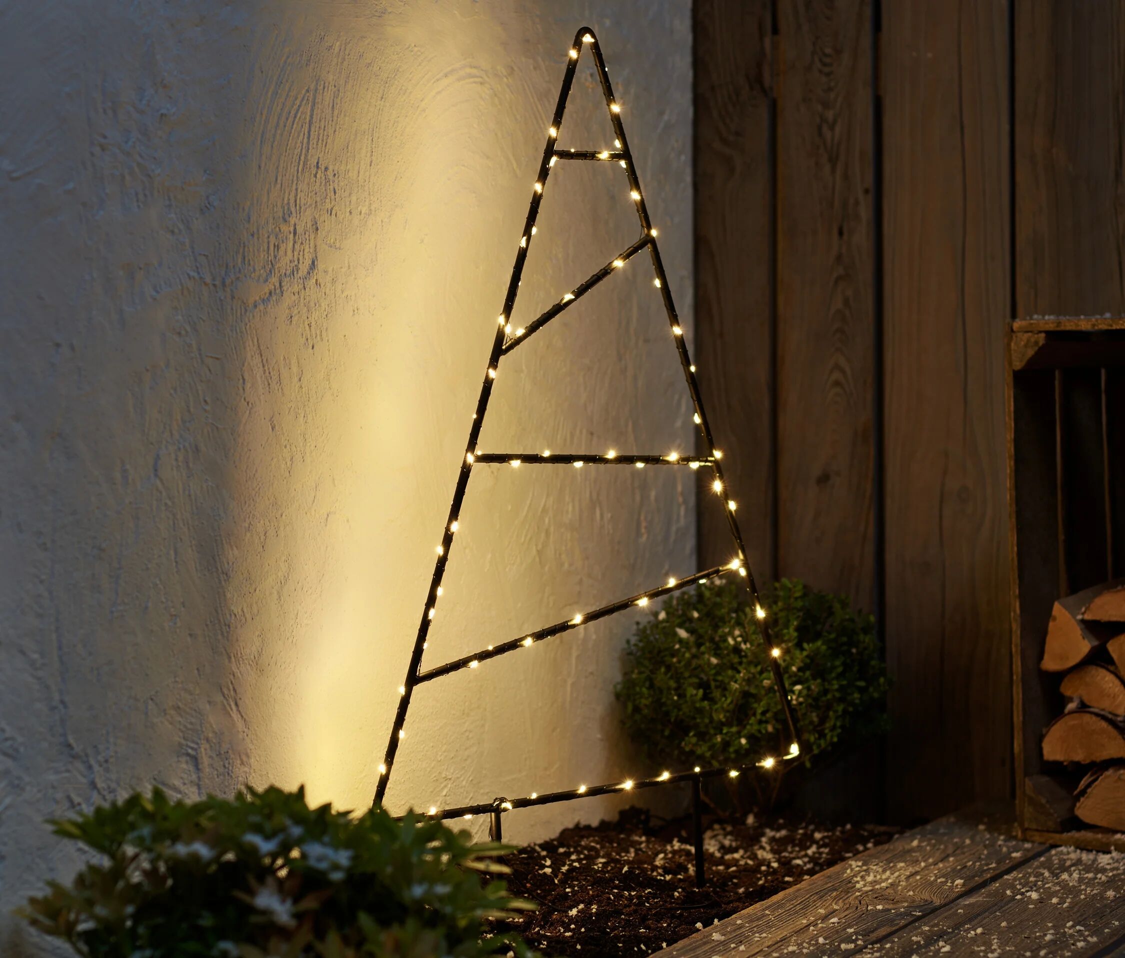 Tchibo - LED-Outdoor-Tanne aus Metall - schwarz