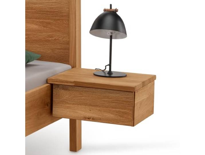 Lomadox Nachttisch 2er Set Nachtschrank Bettschrank Nachtkommode Nachtkästchen modern im Landhausstil, Eiche massiv