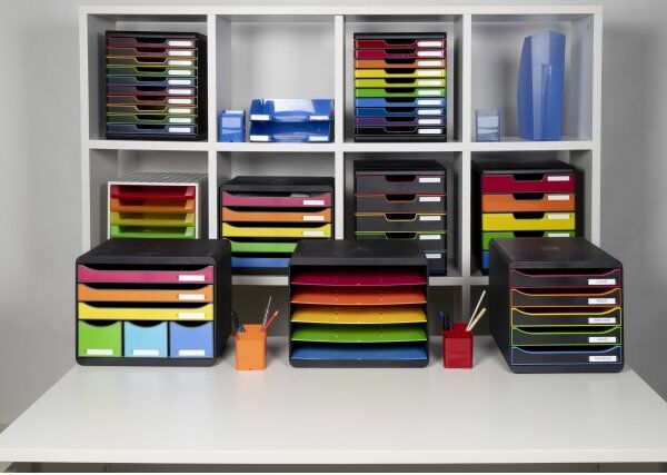 Exacompta Toolbox Skuffekabinet, 4, Harlequin