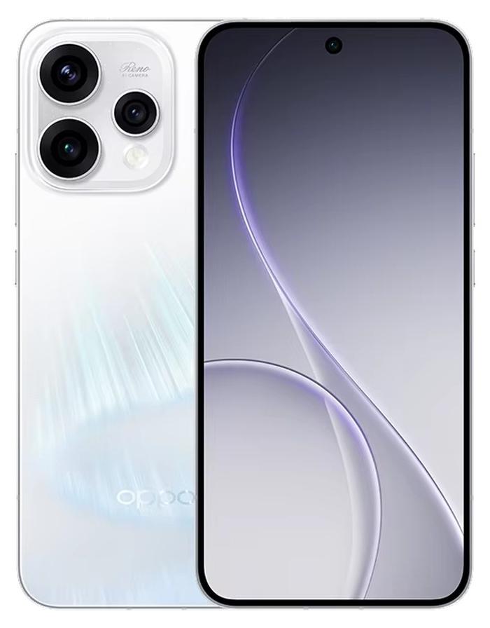 Reno15 5G - Smartphone - 8 GB + 512 GB - Snapdragon 7 Gen 4 - 6500 mAh - 80 W Schnellladen - 50-MP-Kamera - Aurora White