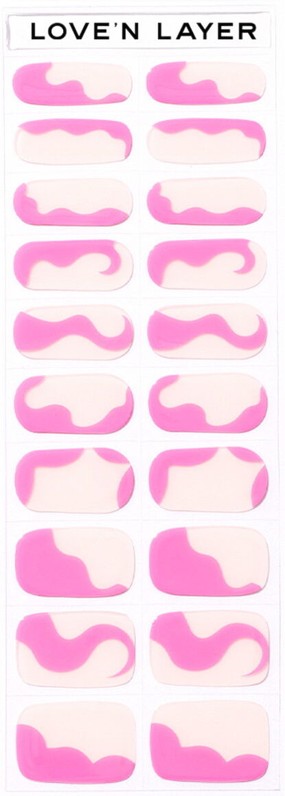 Love'n Layer Abstraction Layers Poppy Pink Nail Sticker (20 Stück)