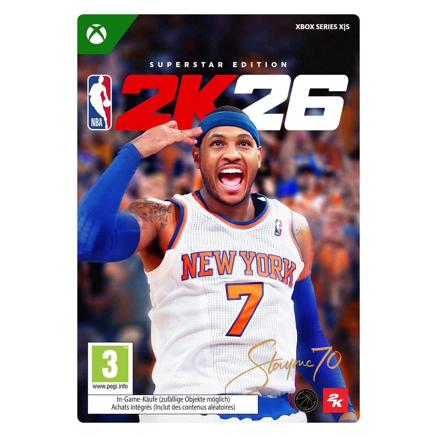 Microsoft Xbox NBA 2K26: Superstar Edition Download Code (Xbox One S, Xbox Series S, Xbox Series X) (EP2-28995)