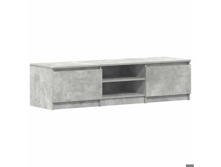 Banc Télévision-Meuble TV - Gris béton 140x40x35 5 cm Bois d'ingénierie ZLH 120208854