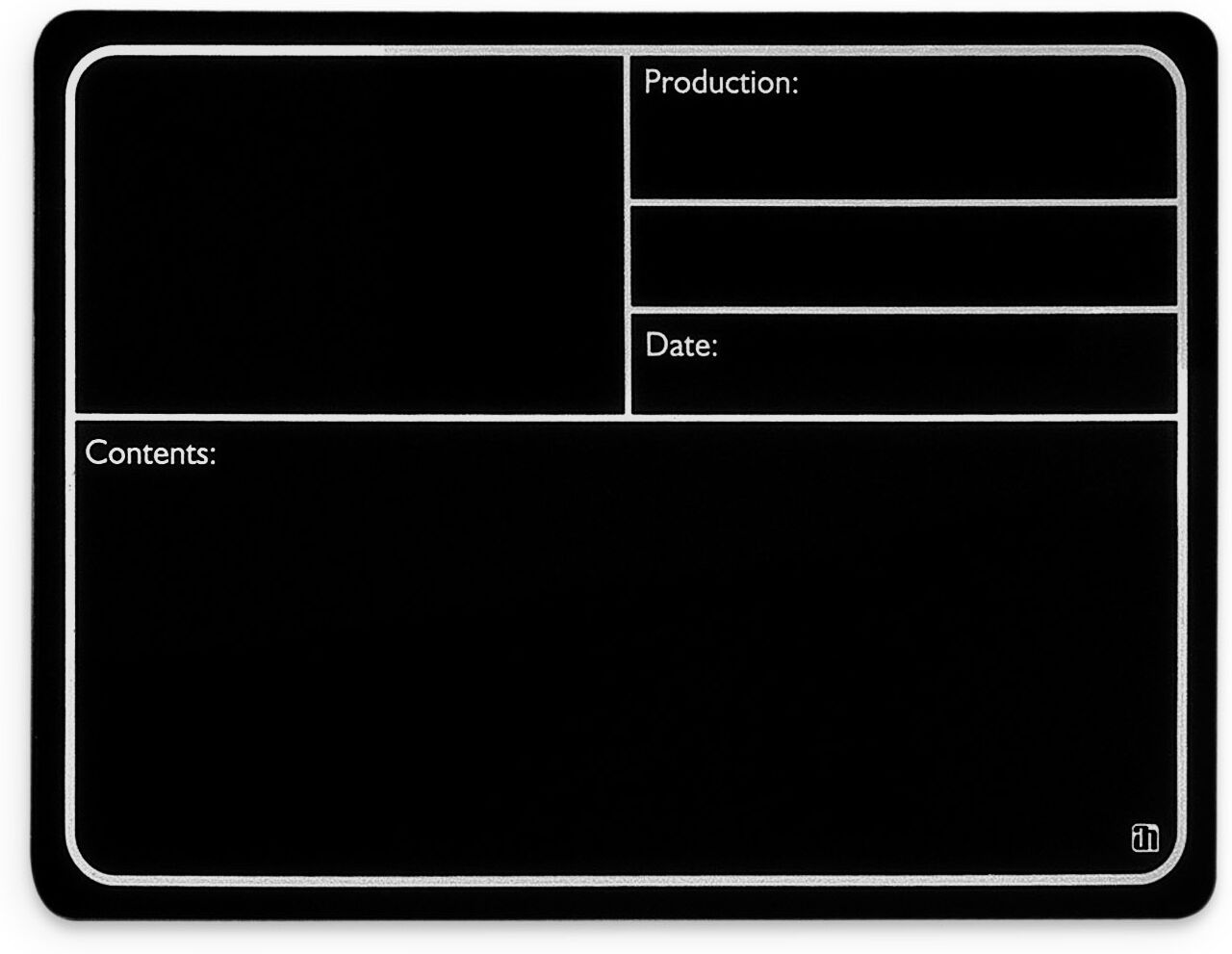 Adam Hall Hardware 88001 M Black - Beschriftungsschild Kunststoff, Magnetisch 177 X127 Mm, Schwarz