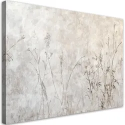 WANDBILD graue pflanzen im nebel