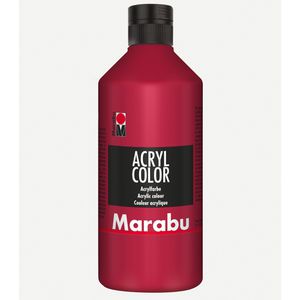 Marabu Acrylfarben 120175032, Acryl Color, karminrot, 500ml