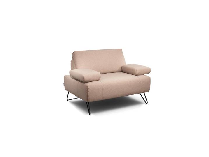 Sensoo Sessel Cosy, Rosa, Metall, 114-142x85x86-94 cm, Stoffauswahl, Wohnzimmer, Sessel, Sonstige Sessel