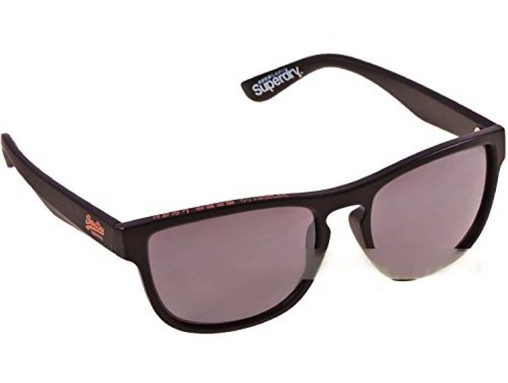 Superdry Rockstar 104 Ø54 Frame acetaat kunststof matzwarte glazen zilver mirro, Grijs, 54