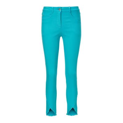 MADELEINE "Jeans Verkürzte 5-Pocket-Hose mit Fransen" abgeschrägter Fransensaum