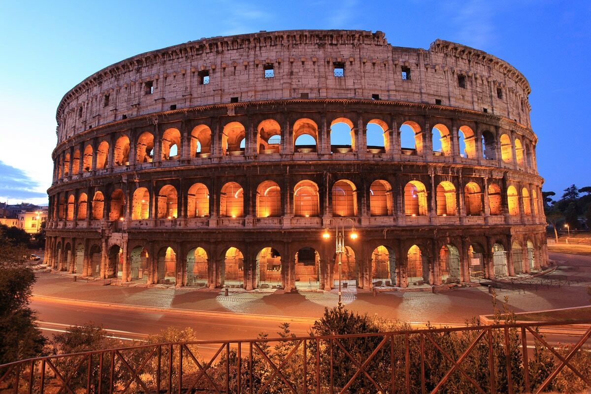 Fototapete PAPERMOON "Colosseum", bunt, B:3,5m L:2,6m, Vlies, Tapeten, Fototapete bunt B/L: 3,5m x 2,6m, Bahnen: 7 Stk.