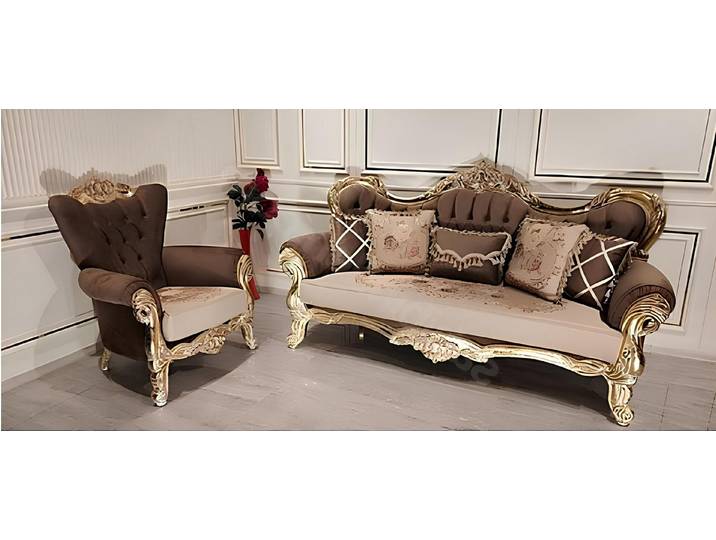 Xlmoebel Polstergarnitur Klassische Sofagarnitur 3+1 für Wohnzimmer Möbel Einrichtung, (Sofagarnitur, 2-tlg., 3+1 Sofagarnitur, Chesterfield-Optik), Made in Europa