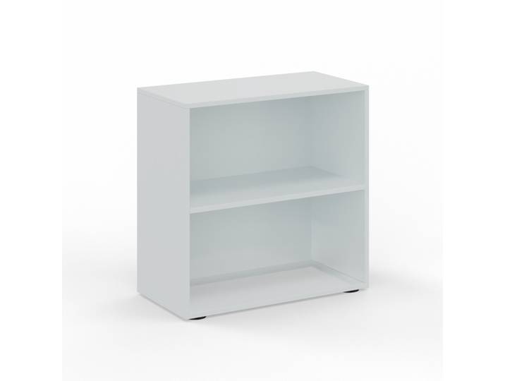 Regal Tradingzone GO Swiss 80.0 x 40.0 cm, Weissgrau/Weissgrau, 2 Ordner hoch, Neu - Optimal für Büro und Organisation