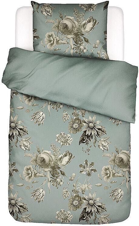 ESSENZA Satin Bettwäsche FLOREAN 70x90cm/140x200cm Dusty Deal mint EG