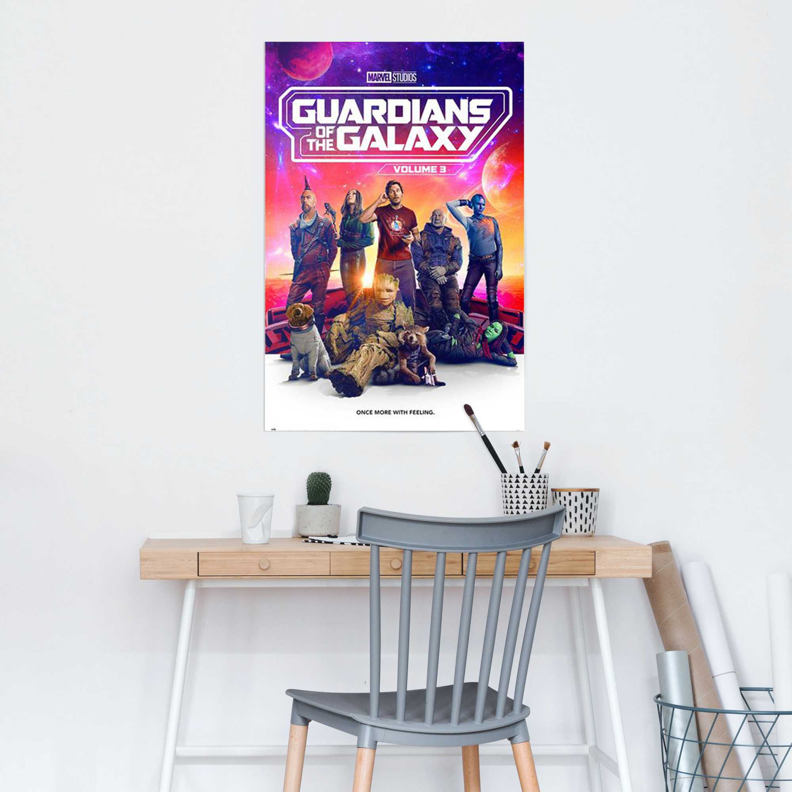 home24 Poster Guardians Of The Galaxy - Vol. 3, papier, violet, 61 x 92 cm
