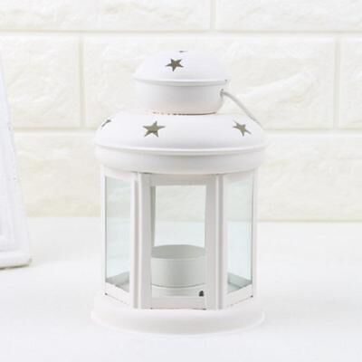 United Star Cutout Metal Candle Holder Decorative Tealight Holder For Home Tabletop Decor white