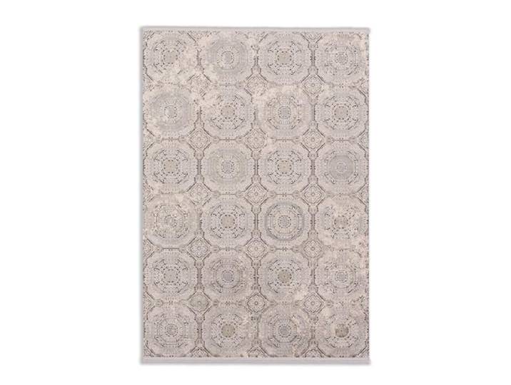 Astra Hochwertiger Teppich Wohnzimmer, Schlafzimmer - Kurzflorteppich weich - Flachgewebe - einzigartiges Hochtief Design - Teppich Kreise beige 160 x 230cm