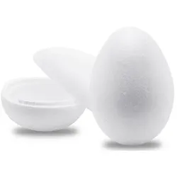 Styroporeier, teilbar, 16 cm, 2 Stück