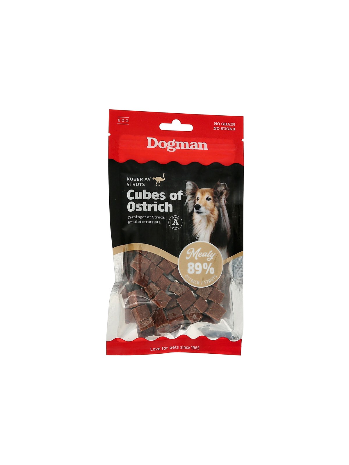 Dogman Meaty Straußenwürfel Hundeleckerlis 80g