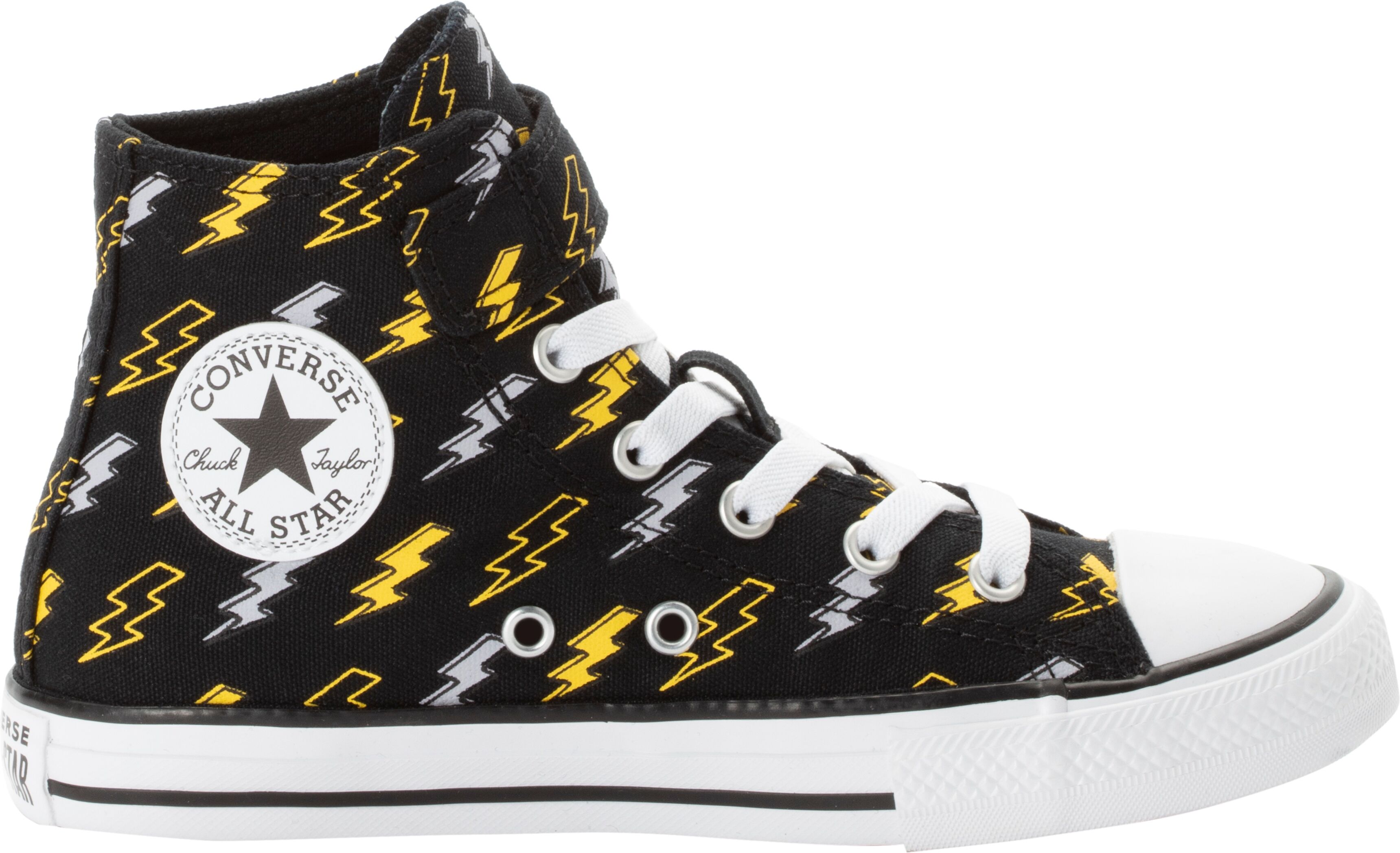 Sneaker CONVERSE "CHUCK TAYLOR ALL STAR ELECTRIC BOLT EASY-ON", Jungen, Gr. 34, schwarz (schwarz, golden wren, ghost town), Textil, Schuhe Sneaker schwarz, golden wren, ghost town 34